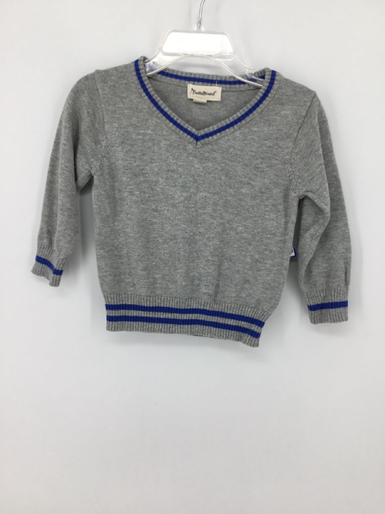 Beetle & Thread Child Size 12-18 Months Gray Solid Sweater - boys