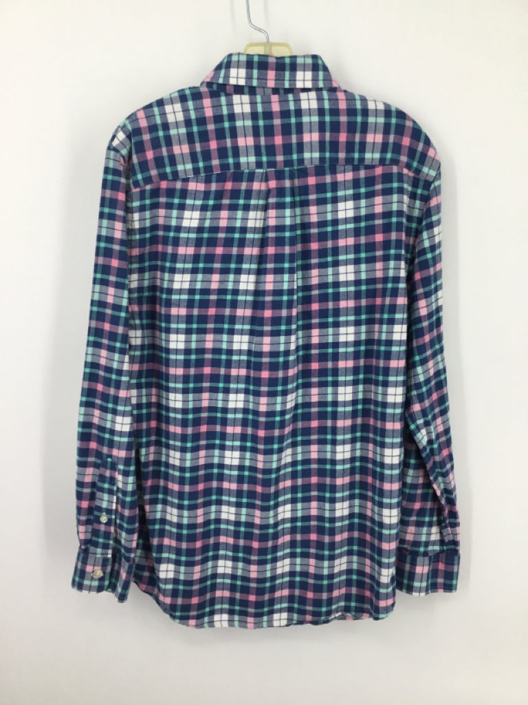 vineyard vines Child Size 12 Blue Plaid Shirt - boys