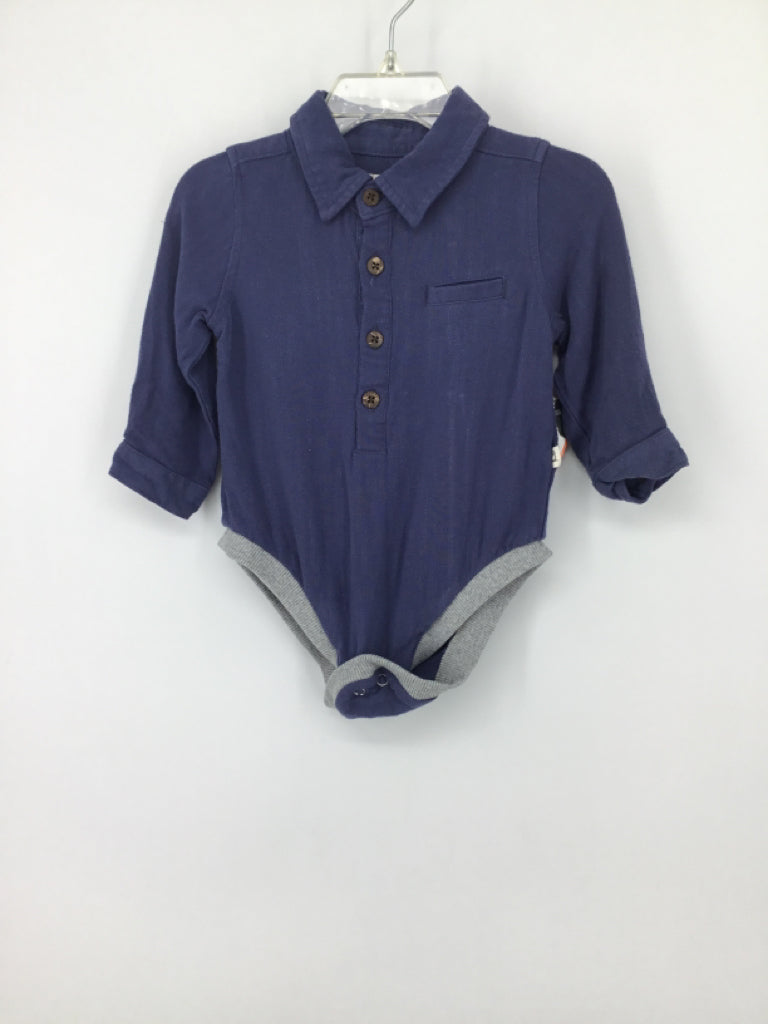 Me & Henry Child Size 6-9 Months Blue Onesie