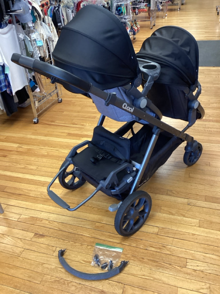 Joovy Qool Single-to-Double Stroller with snack tray & bench seat