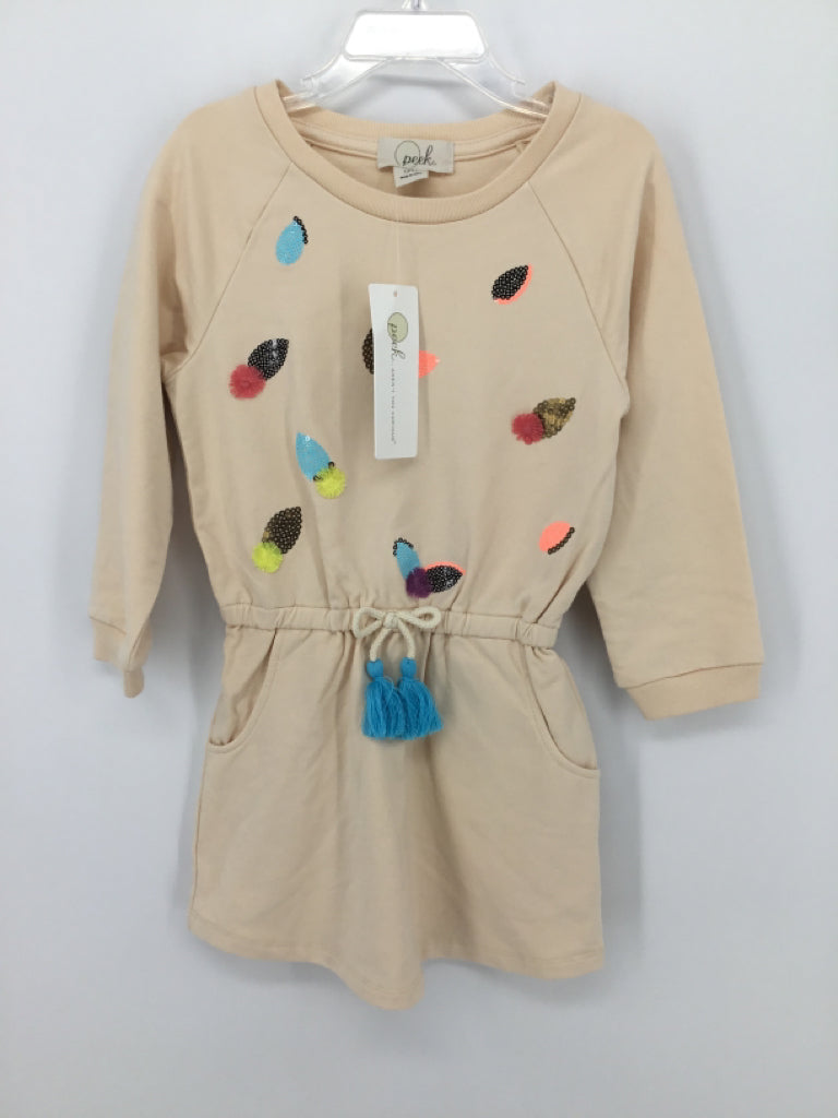 peek Child Size 3 Cream Dress - girls