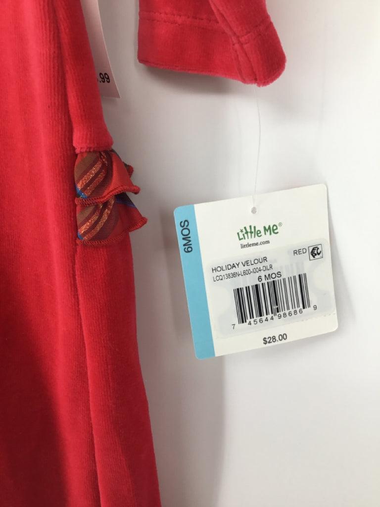 Little Me Child Size 6 Months Red Christmas Outfit