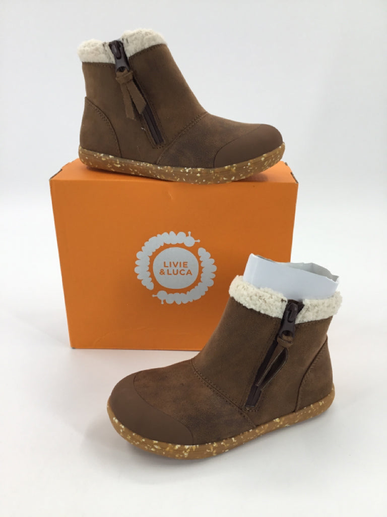 Livie & Luca Rook Fleece Waterproof Child Size 11 Brown Boots