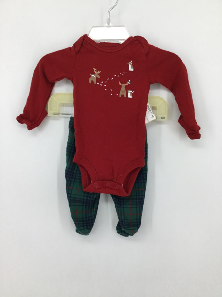 Carter's Child Size Newborn Red screen printed Outfit - boys