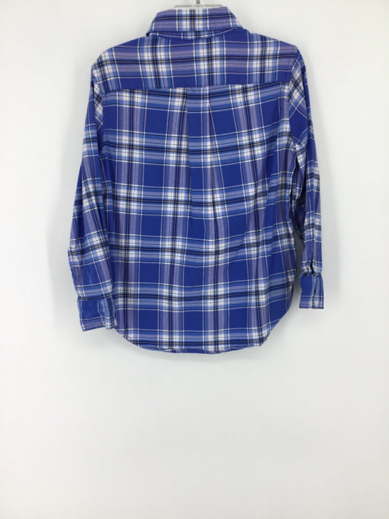 Ralph Lauren Child Size 4 Blue Plaid Shirt - boys