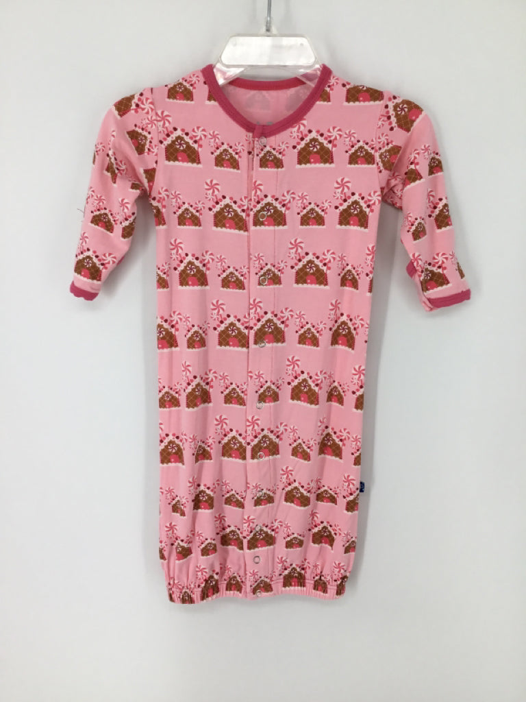 Kickee Pants Child Size 3-6 Months Pink Christmas Sleeper