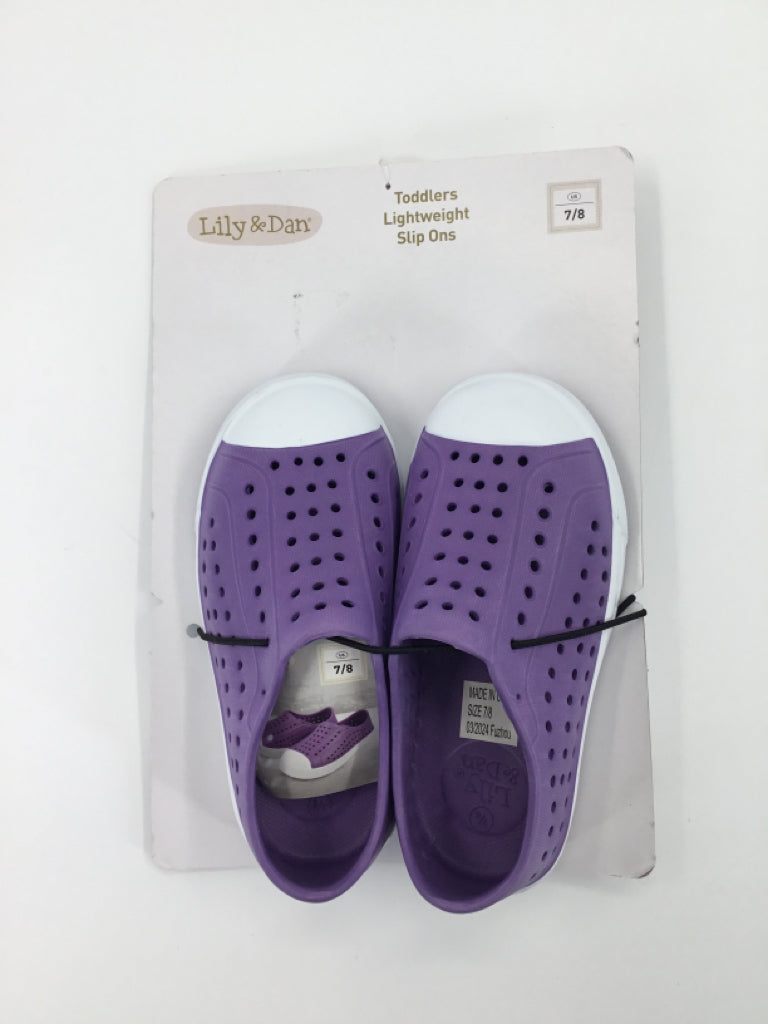 Lily & Dan Child Size 7 Purple Sandals/Flip Flops
