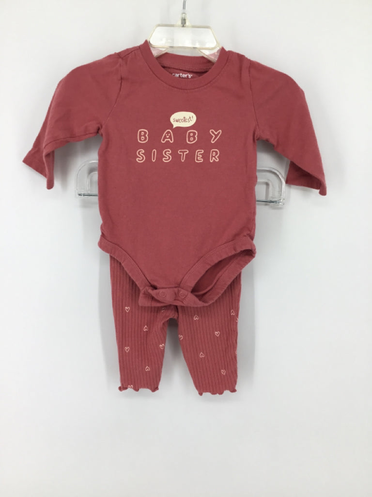 Carter's Child Size 3 Months Pink Outfit - girls