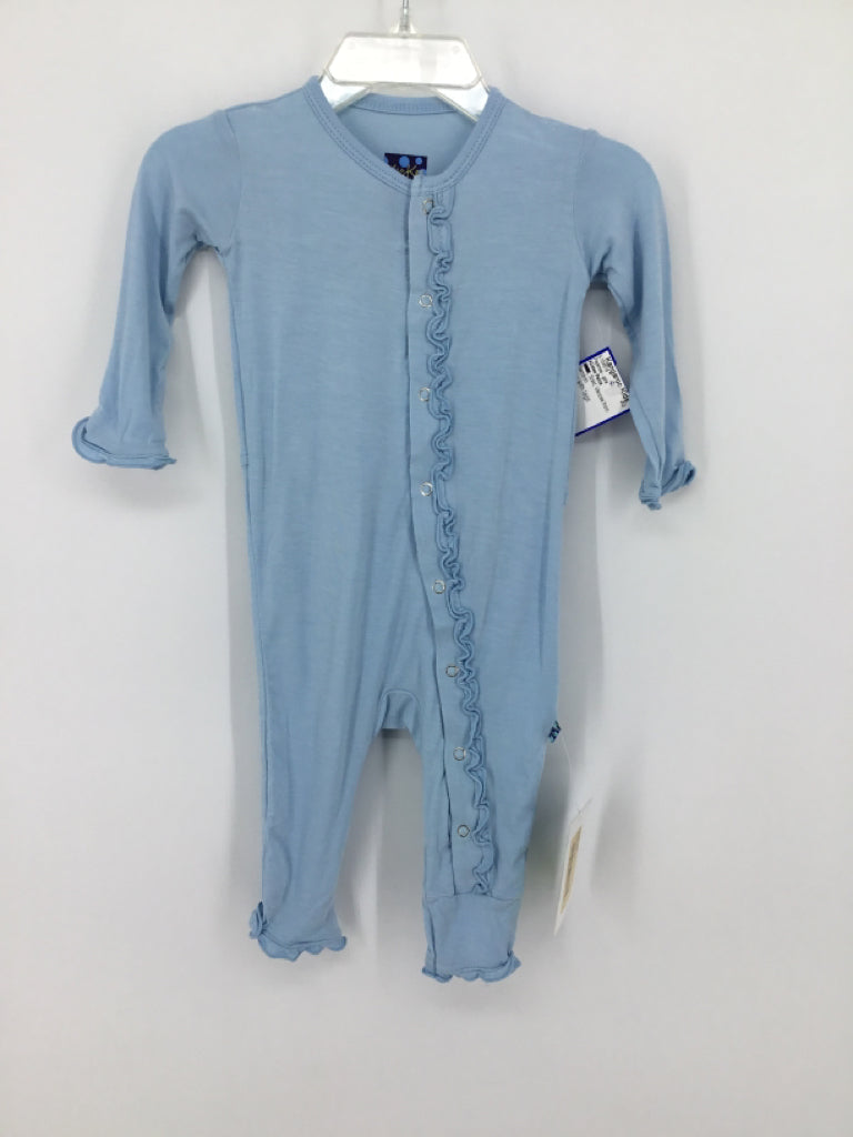 Kickee Pants Child Size 3-6 Months Blue Pajamas - girls