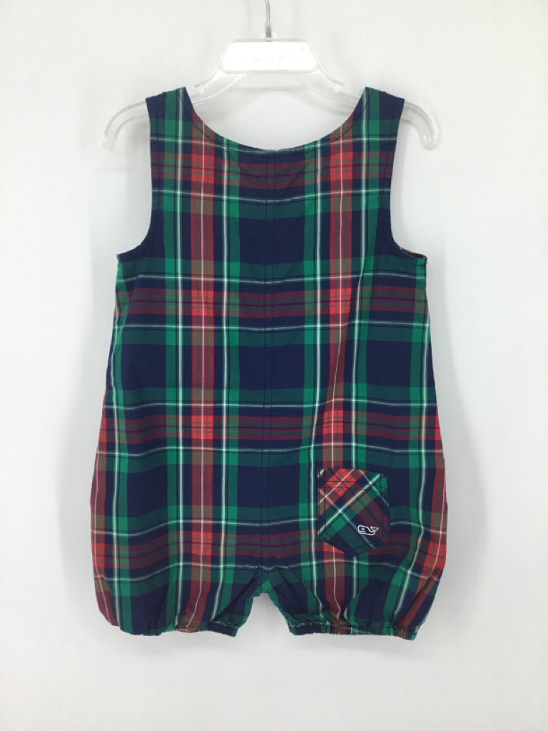 vineyard vines Child Size 18-24 Months Navy Plaid Outfit - boys