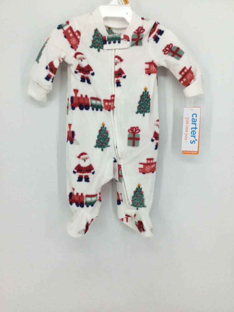 Just One Year made by Carter's Child Size Newborn White Christmas Sleeper