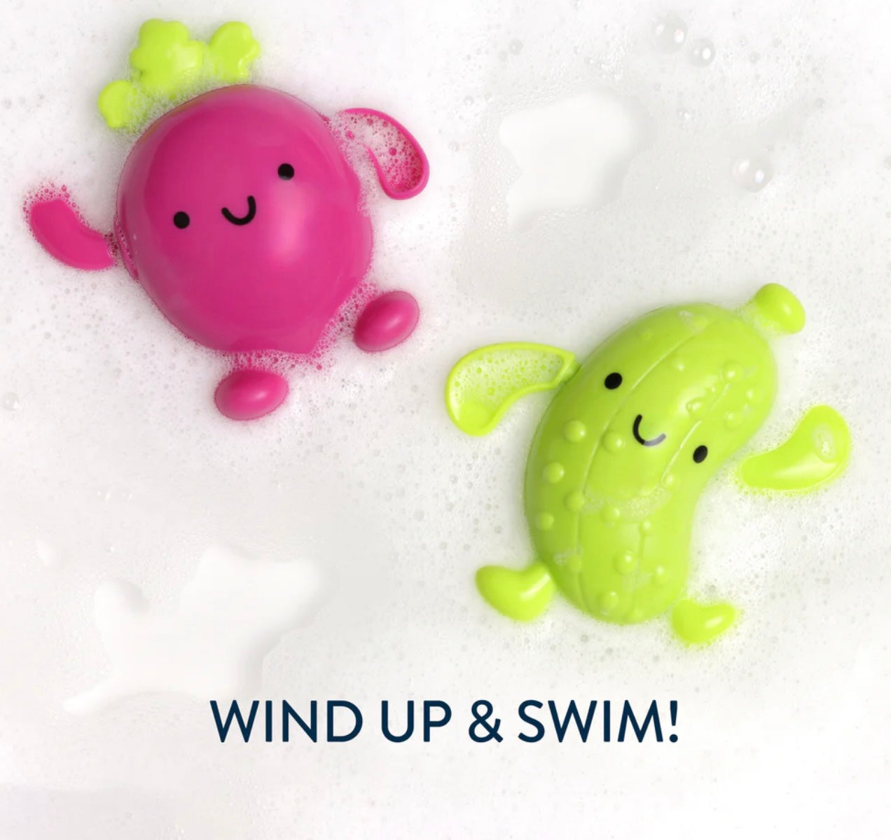 Itzy Ritzy - Silly Swimmers Water & Bath Toy (Pickle & Beet)