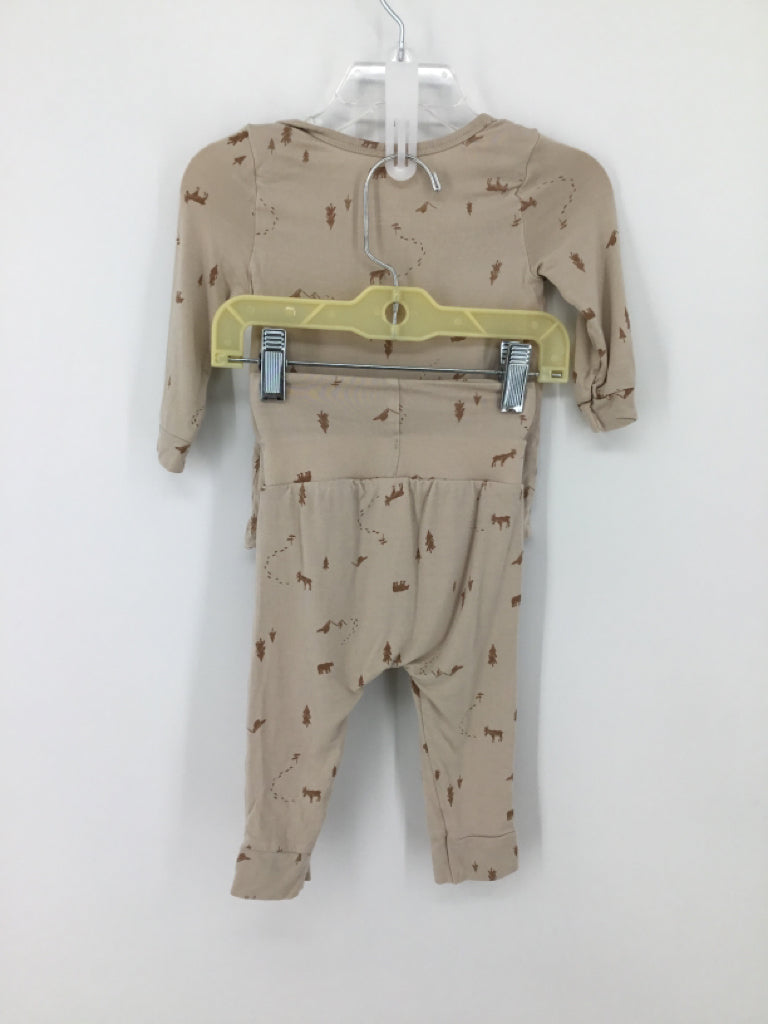 Just One You Made by Carters Child Size 6 Months Tan Print Outfit - boys