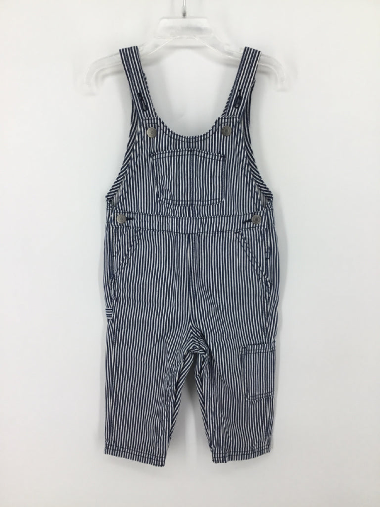 Old Navy Child Size 12-18 Months Blue Stripe Overalls - boys