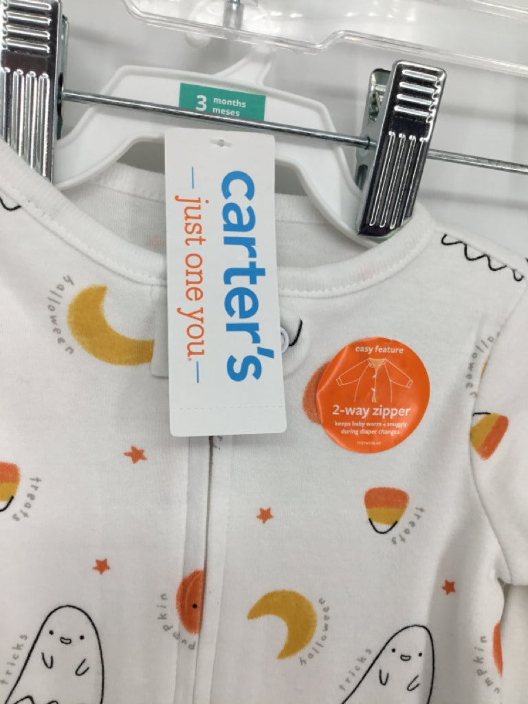 Just One You Made by Carters Child Size 3 Months Orange Halloween Sleeper