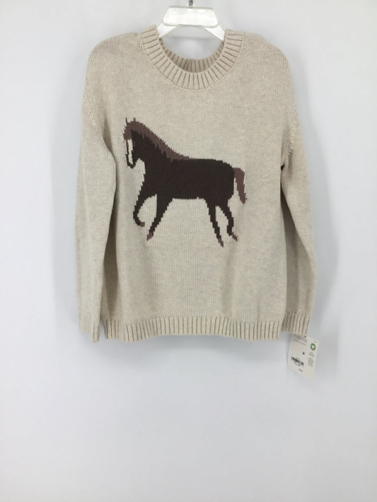 Little Planet Child Size 7 Tan Animals Sweater - boys