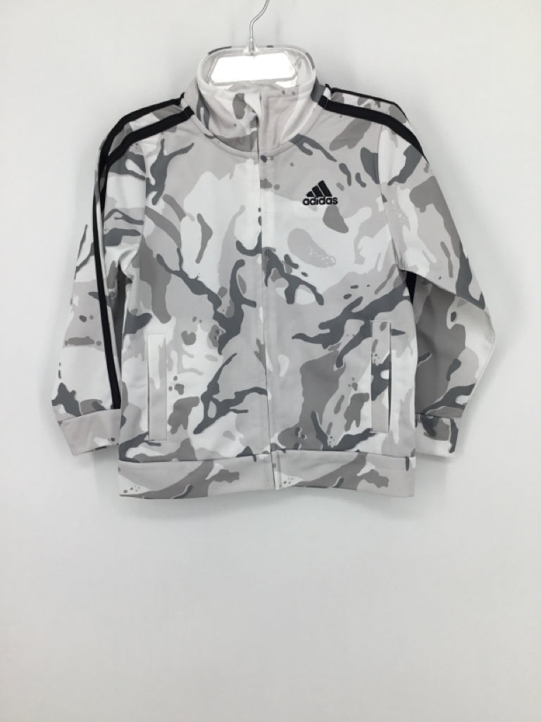 Adidas Child Size 3 White Camoflage Jacket - boys