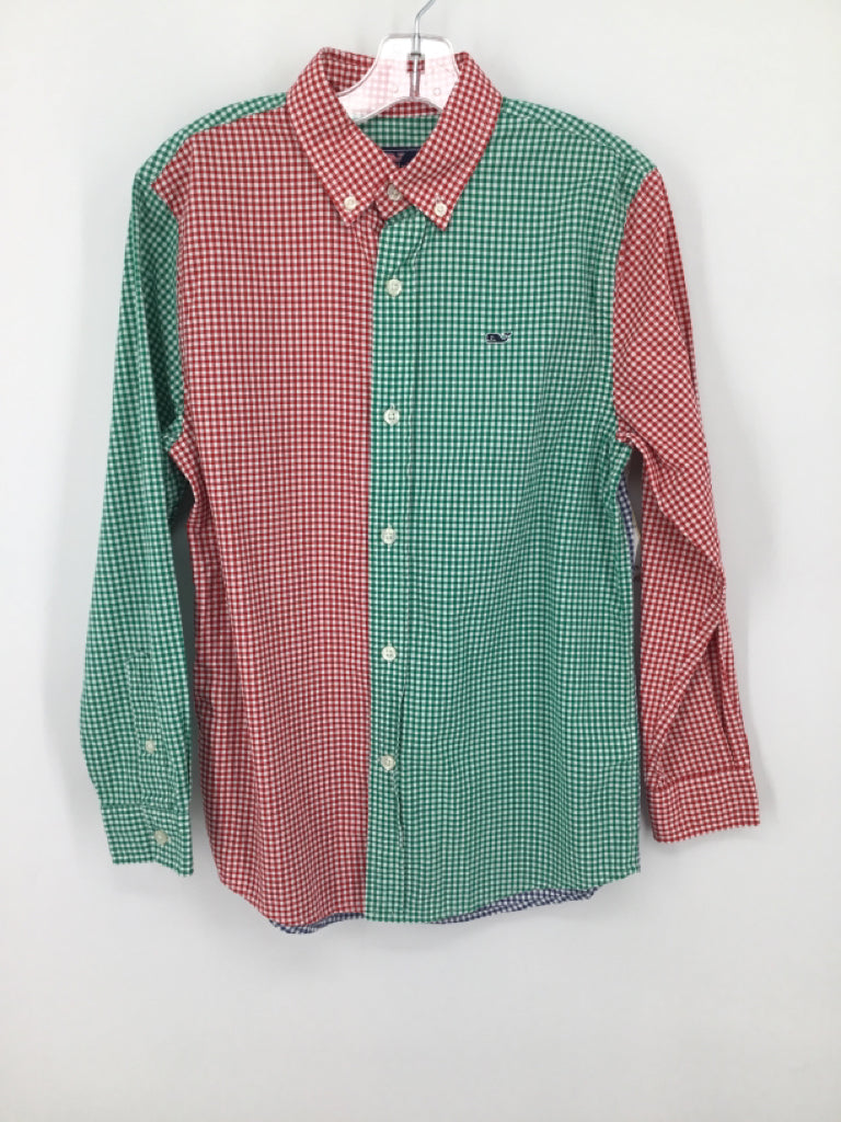 vineyard vines Child Size 8 Multi-Color Gingham Shirt - boys