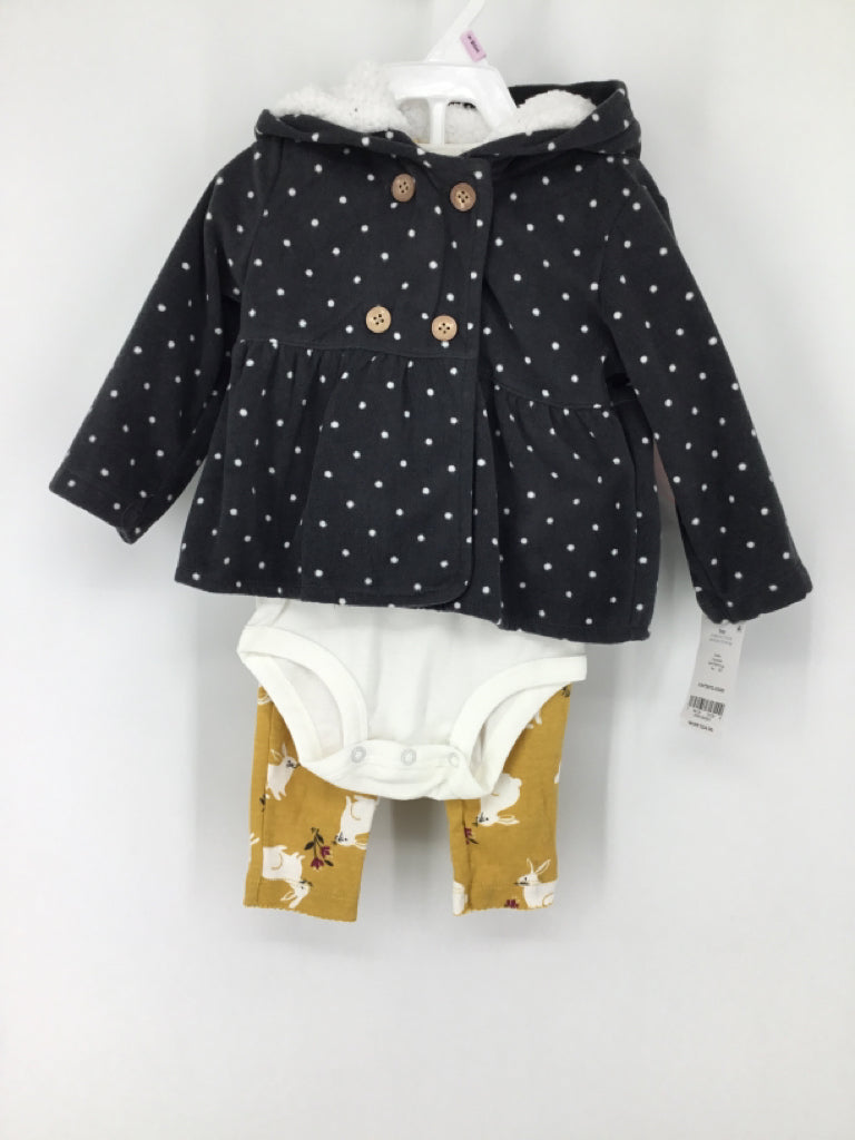 Carter's Child Size 9 Months Gray Outfit - girls