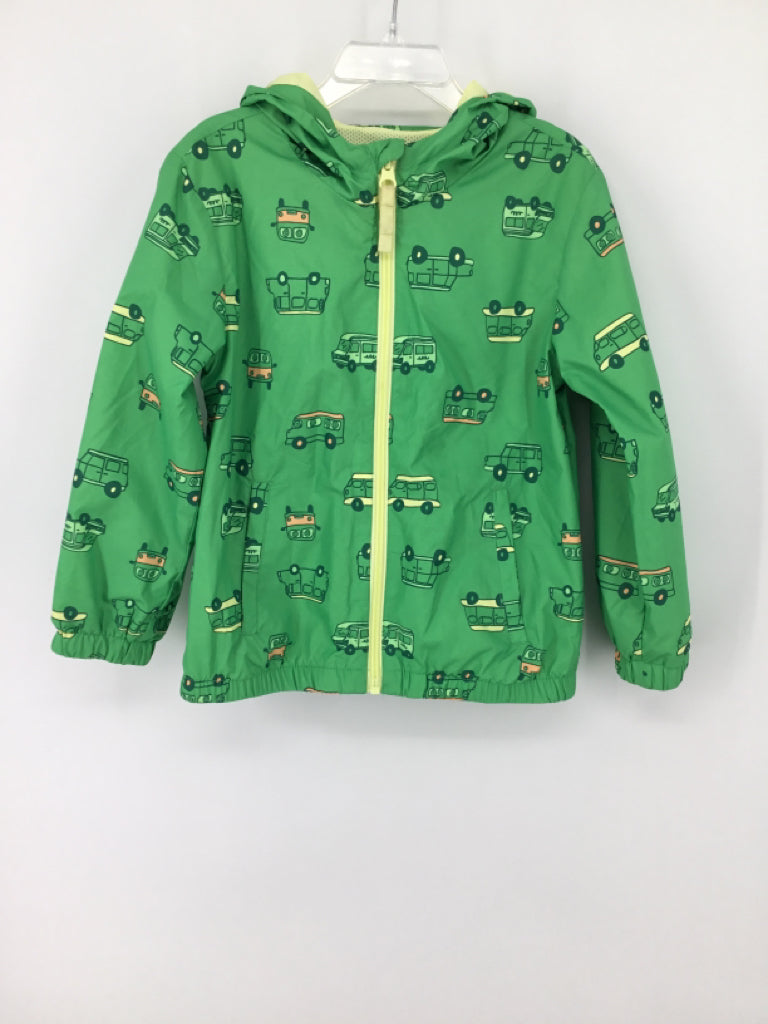 Cat & Jack Child Size 5 Green Print Raincoat - boys