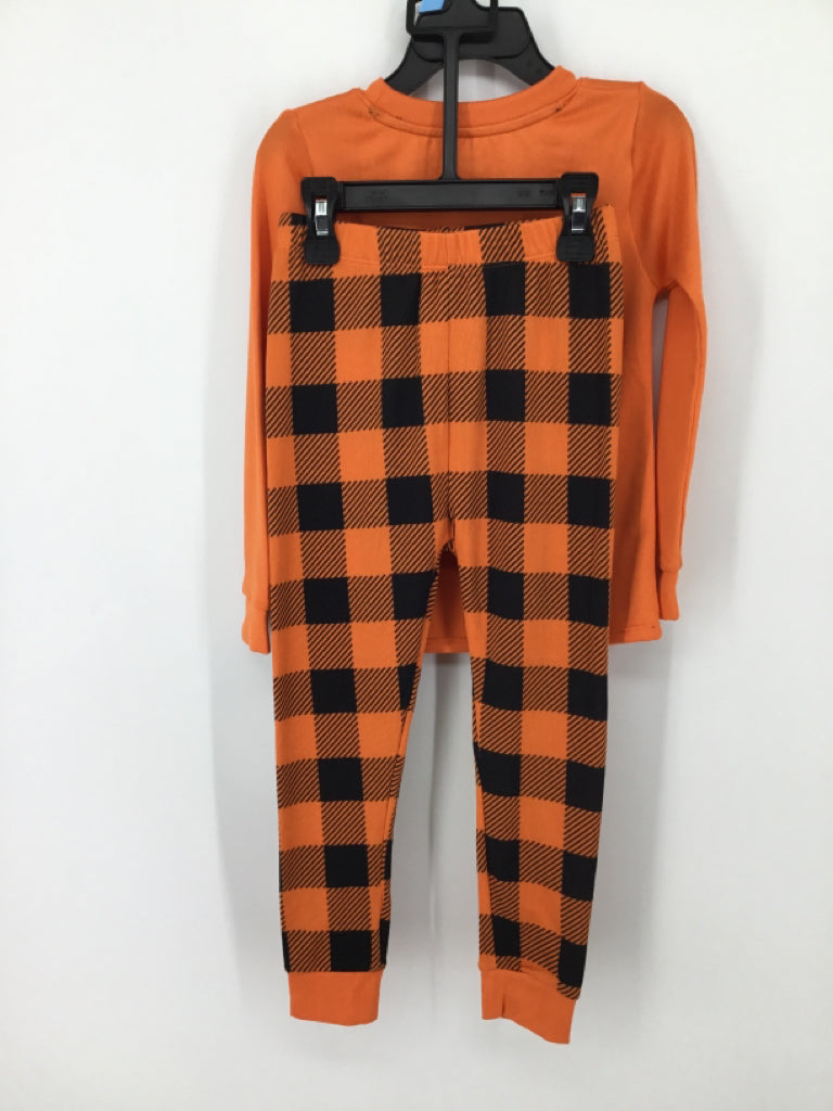 Dream Life Child Size 4 Orange Halloween Pajamas