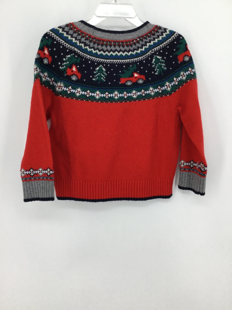 Mini Boden Child Size 2 Red Christmas Sweater