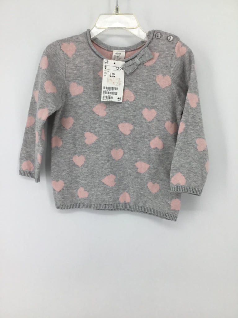 H & M Child Size 12-18 Months Gray Sweater - girls