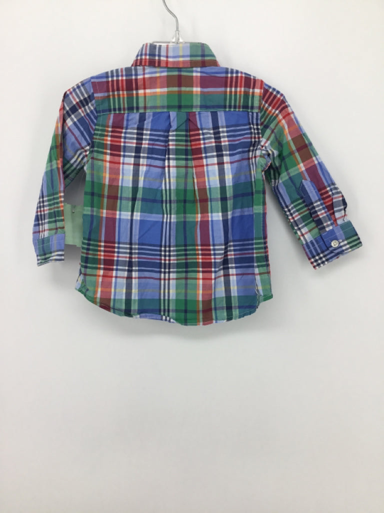 Ralph Lauren Child Size 12 Months Multi-Color Plaid Shirt - boys