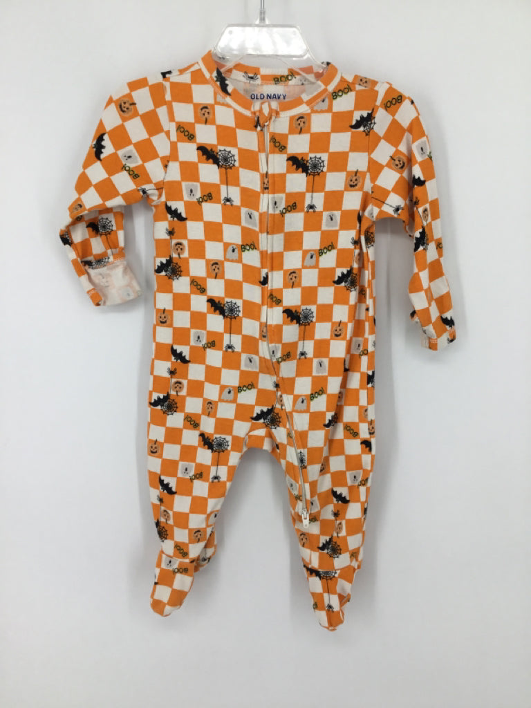 Old Navy Child Size 6-9 Months Orange Halloween Sleeper