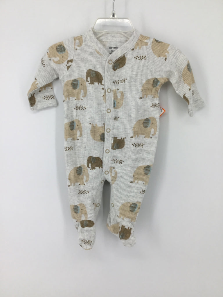 Carter's Child Size 3 Months Gray Sleepers
