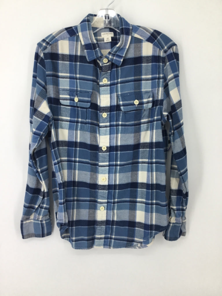 Crewcuts Child Size 12 Blue Plaid Shirt - boys
