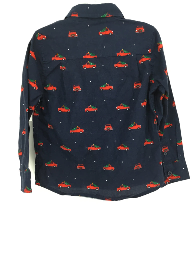 Childrens Place Child Size 4 Navy Christmas Shirt