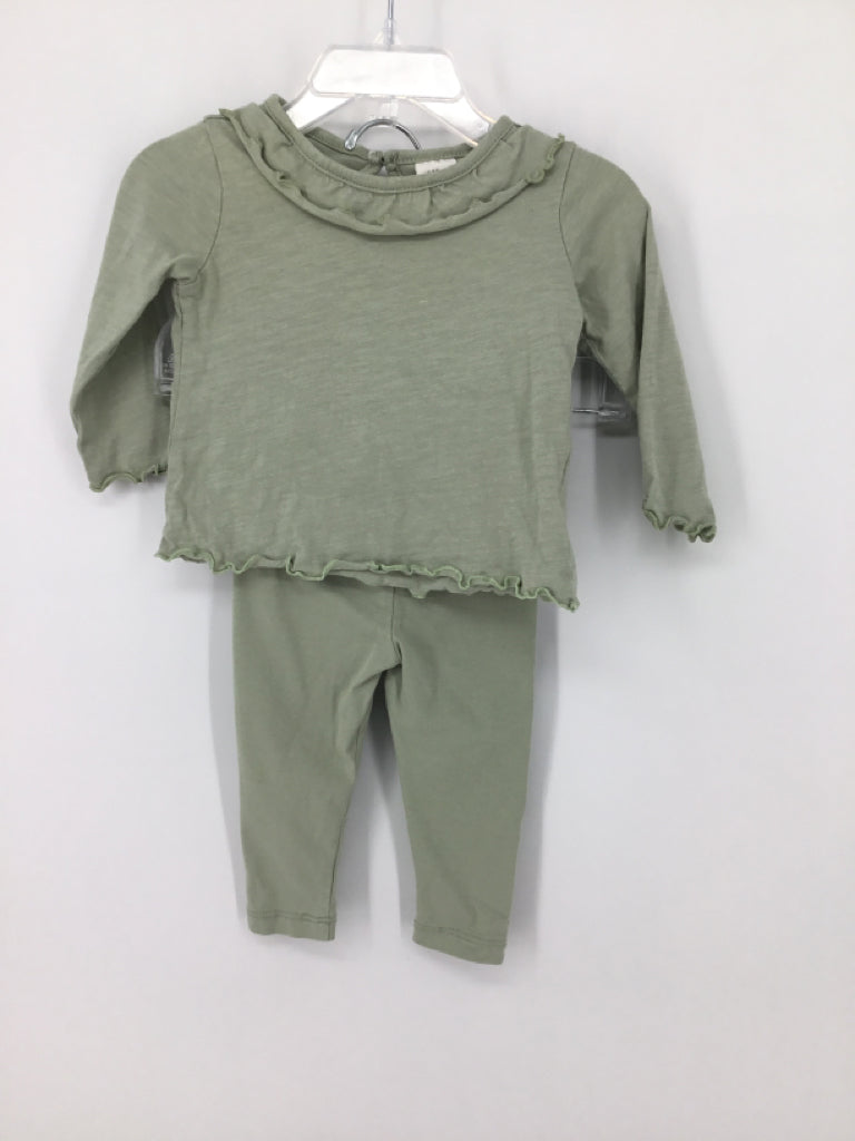 H & M Child Size 6 Months Green Outfit - girls