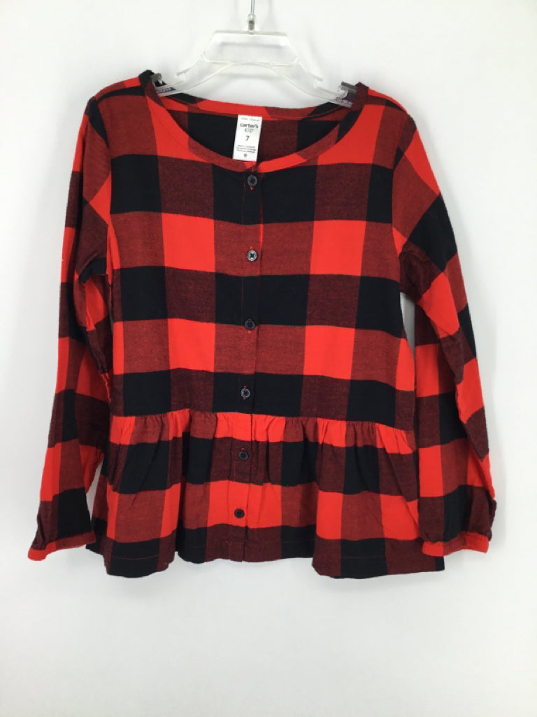 Carter's Child Size 7 Red Shirt - girls