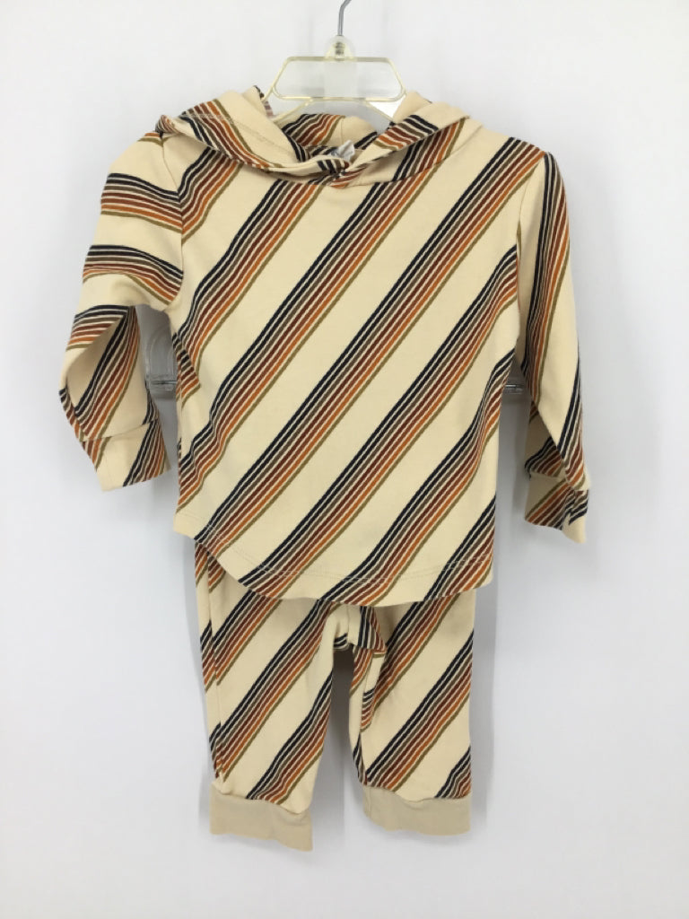 Kate Quinn Organics Child Size 12-18 Months Multi-Color Stripe Outfit - boys