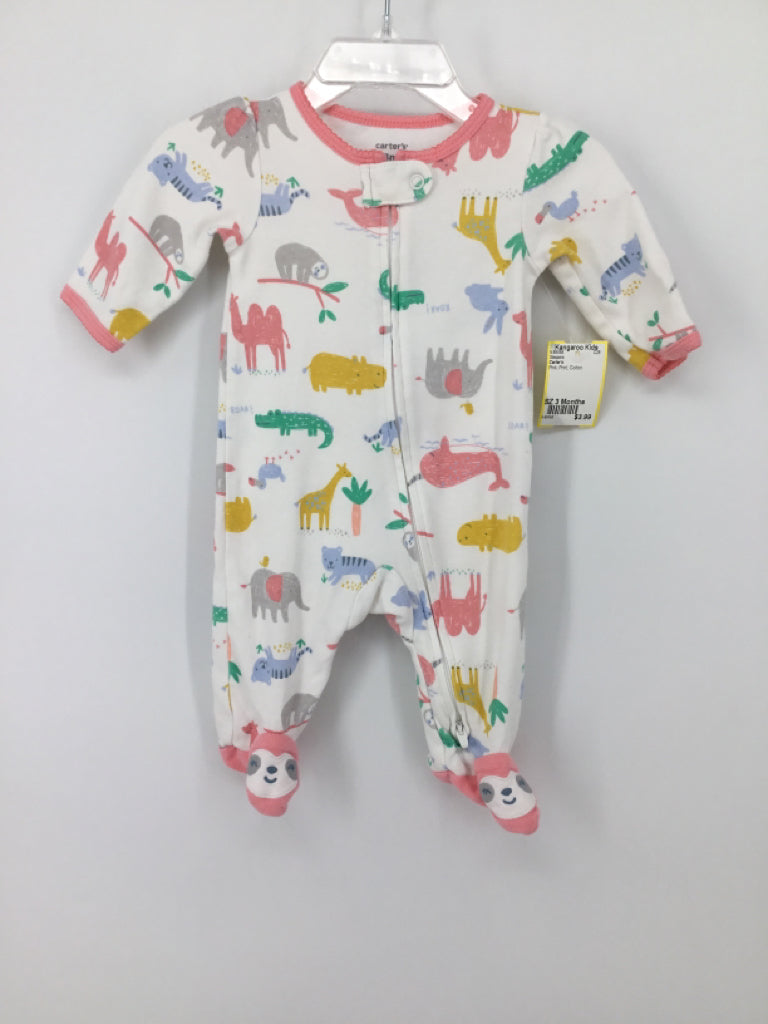 Carter's Child Size 3 Months Pink Sleepers