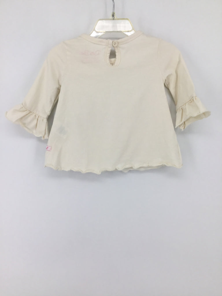 Ruffle Butts Child Size 12-18 Months Cream Shirt - girls