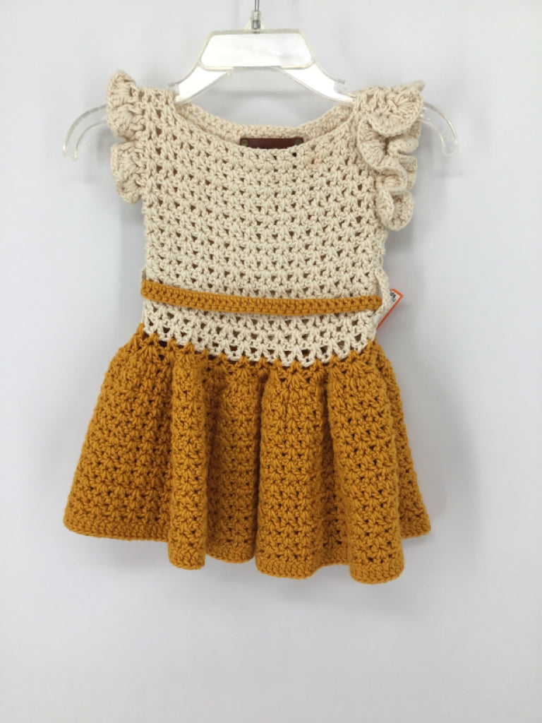 Red Poppy Seed Child Size 3-6 Months Cream Dress - girls