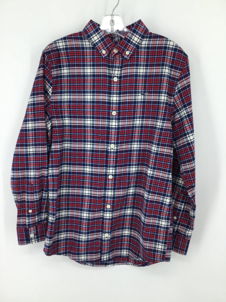 vineyard vines Child Size 12 Blue Plaid Shirt - boys
