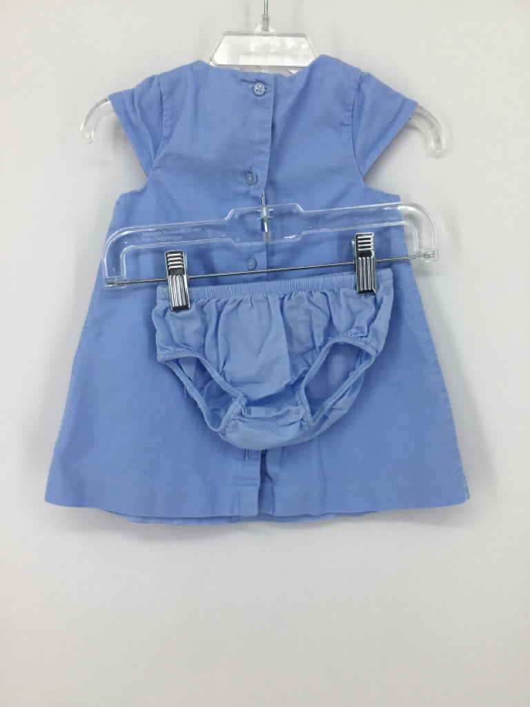 Janie and Jack Child Size 3-6 Months Blue Dress - girls