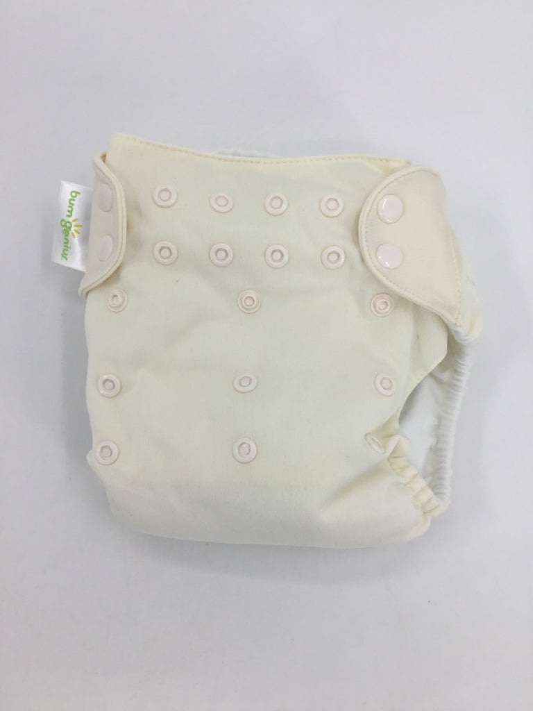 Bum Genius Child Size One Size Cream Solid Pocket Cloth Diaper