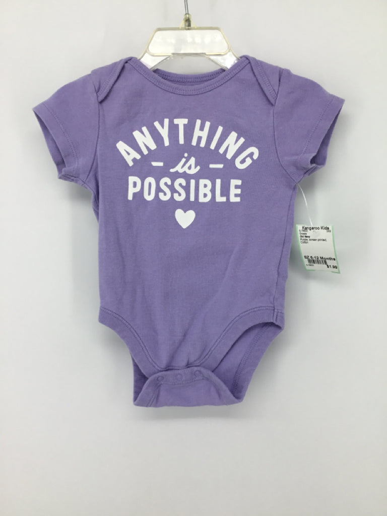Old Navy Child Size 6-12 Months Purple Onesie