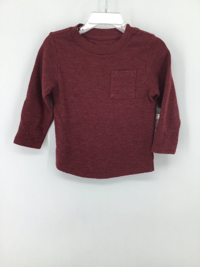 Cat & Jack Child Size 18 Months Burgundy Solid Shirt - boys