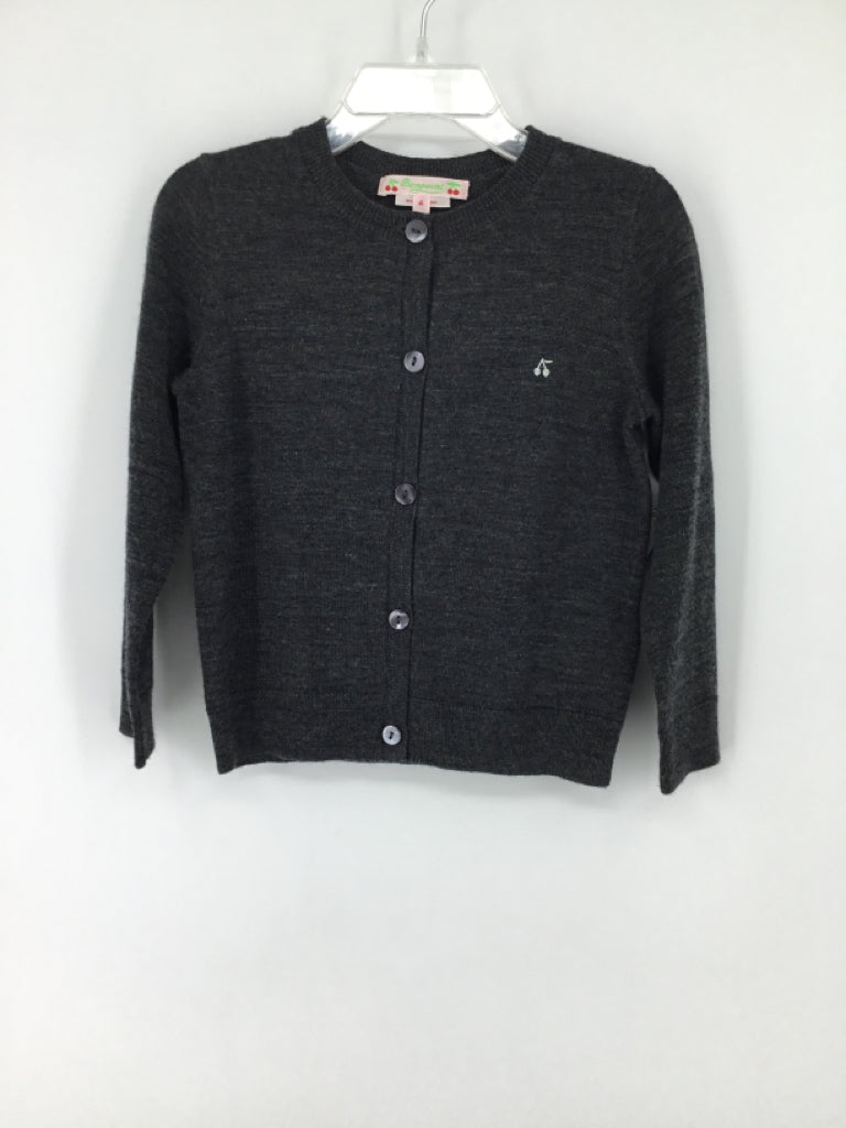 Bonpoint Child Size 4 Gray Solid Sweater