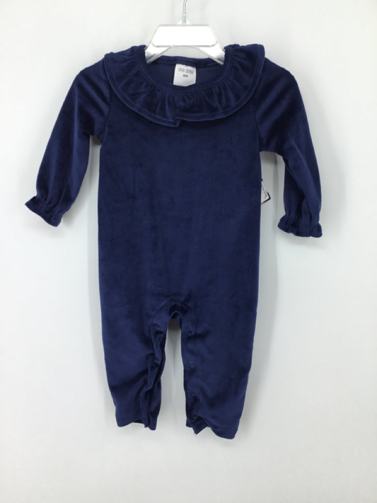 okie dokie Child Size 6 Months Navy Outfit - girls