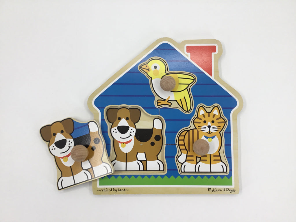 Melissa & Doug Jumbo Knob Puzzle - House Pets