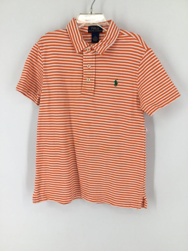 Ralph Lauren Child Size 5 Orange Stripe Shirt - boys