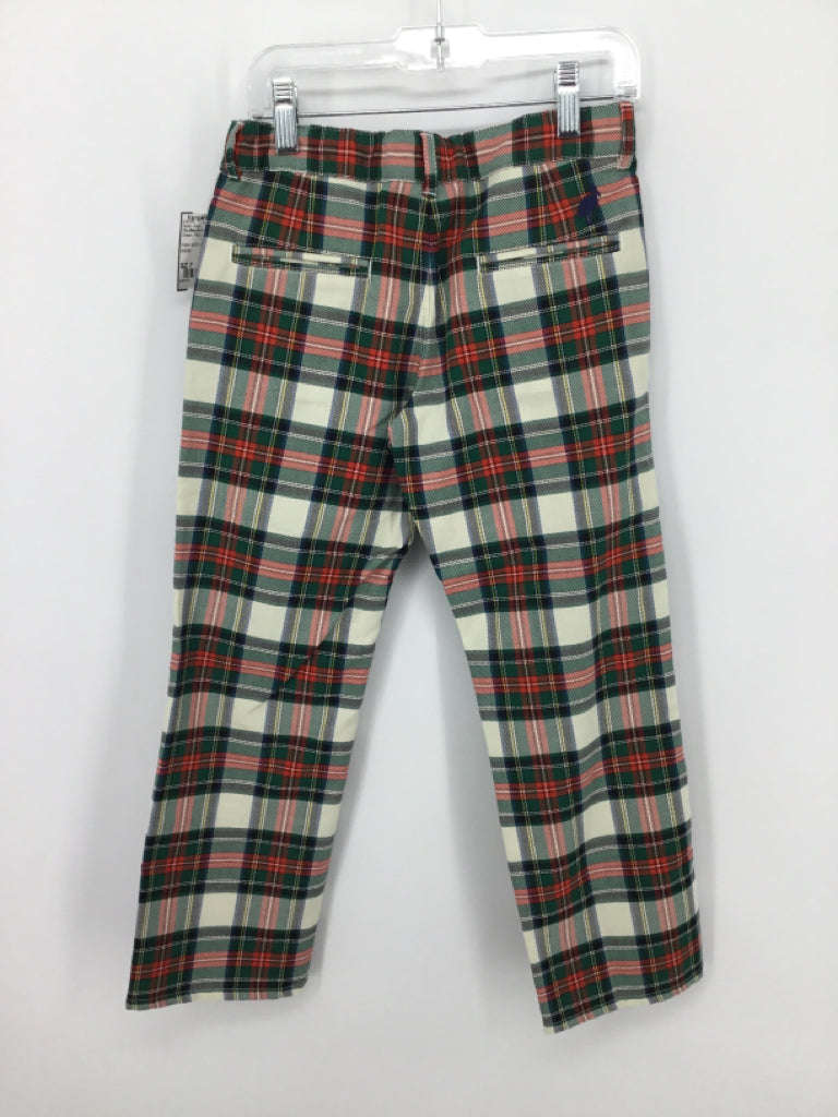 The Beaufort Bonnet Co Child Size 7 Green Plaid Pants - boys