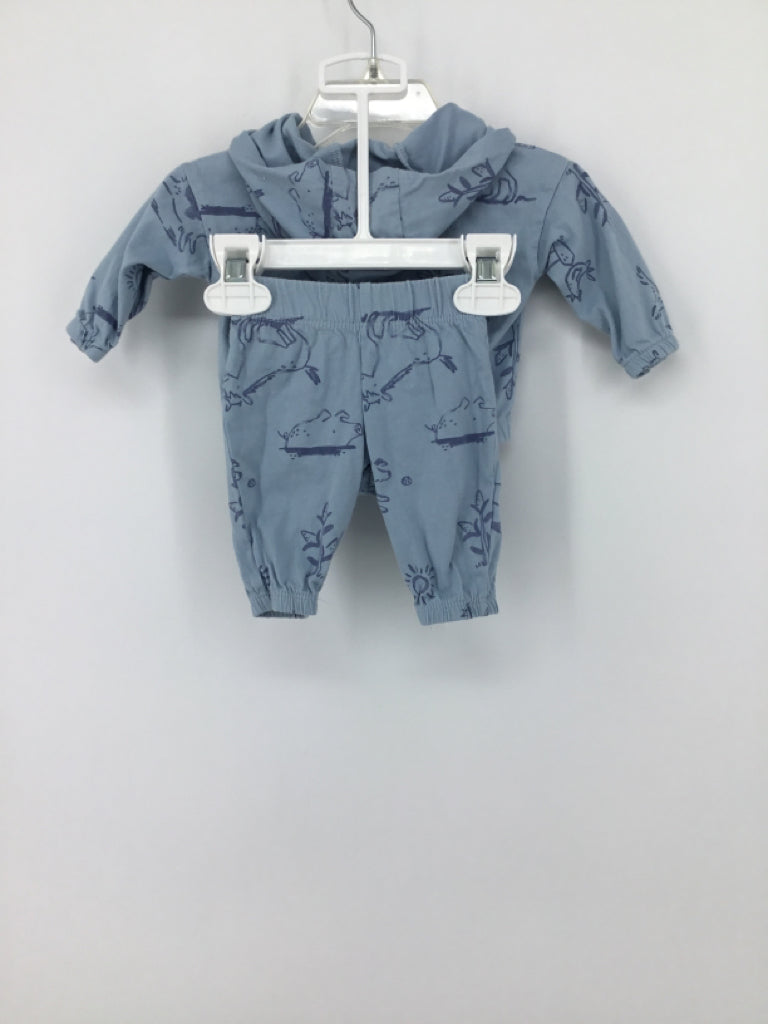 Carter's Child Size Newborn Blue Print Outfit - boys