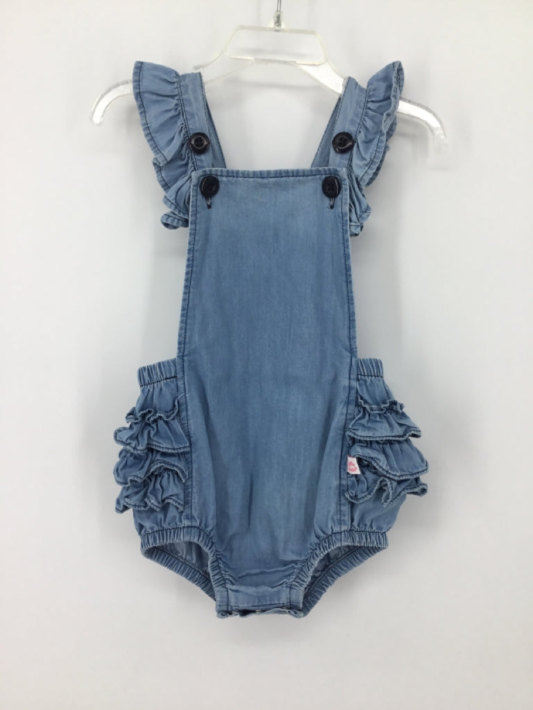 Ruffle Butts Child Size 12-18 Months Blue Outfit - girls